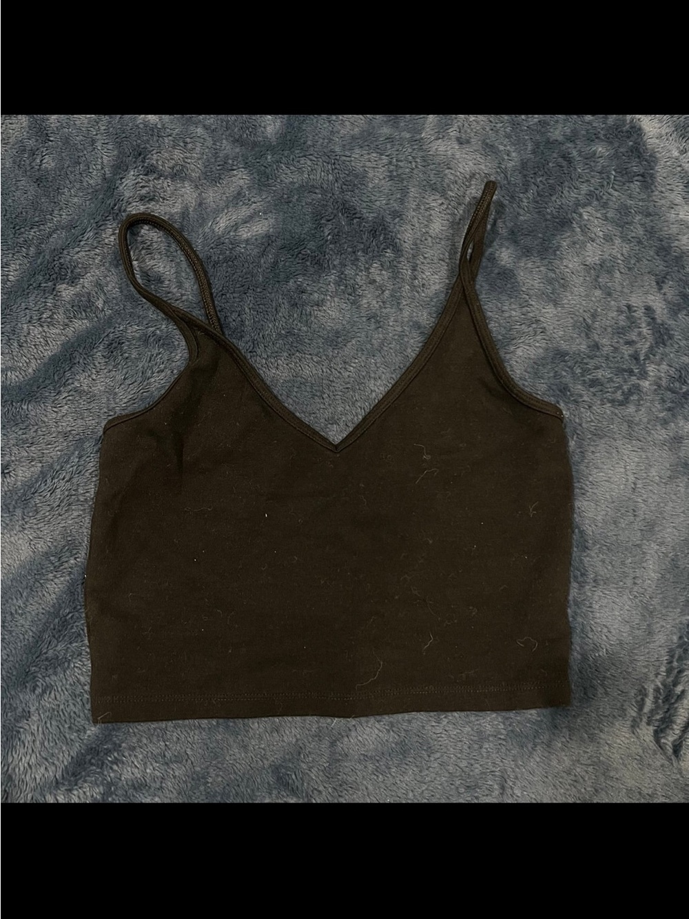 Aritzia Sunday Best Black V-Neck Cropped Tank